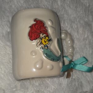 NWT Rae Dunn Disney Mermaid Mug with Red and Teal Design